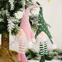 Štetno šumsko starac LED svijetlo GNOME Santa privjesak za kućnu zabavu Božićni ukras