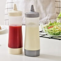 Plastični prozirni sos za umak stiskajte boce za oblaganje kuhinje, vanjskog ili bara
