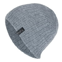 Wofedyo kape za muškarce vanjske zimske odrasle neutralni čuvajte toplo ispis šešira plišanim pletenim