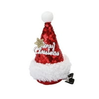 Božićni mini šljokice Santa šešir za kosu crtani brad stranka Alligator za kosu