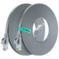 Cat Ethernet kabel FT, ravna žica, siva, mačja kabela, tanki Ethernet kabel, Internet mrežni kabel