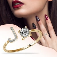 Modna i otvaranje slova sa dijamantnim prstenom dame nakit