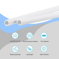 UXCell ID bijele PVC cijevi okrugle kruta plastična cijev za pakovanje cijevi za vodu