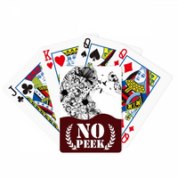 Flower S crno bijeli umjetnički zrno zrna PEEK Poker igračka karta Privatna igra