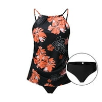 Ženski kupaći kostimi Tummy Control Plus Size Coleit Cover Konzervativni ispis Strappy Back Tankini