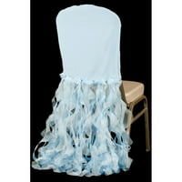 PC, 48 banket kovrčava vrba Lamour klizanje stolica za povratak - bijela za dekor vjenčanja ili posebnog