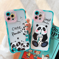 Kompatibilan sa iPhone Pro Clear Case Žene Djevojke Slatka Panda Kućište Zaštita objektiva Sočice Meka