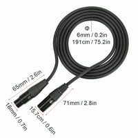 Višak zvuka XLR kabel, XLR priključak, PVC materijal za kućne miksere