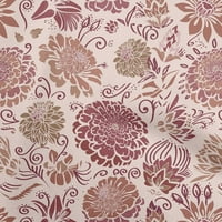 Onuone pamuk poplin smeđa tkanina azijska kineska cvijeća prekrivajući zalihe ispisa šivaće tkanine