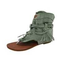 Umfun ženske djevojke retro boemske tassel sandale rimske plažne cipele čizme