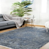 Moderna tepih, kućni dekor tepih, pravokutnik, plavi cik-cak, kućni dekorativni prostirci za dnevni
