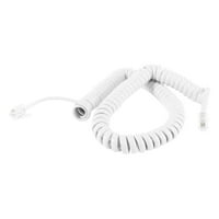 Jedinstvena povoljnija 10FT Dužina zavojnice rastezanje RJ 4P4C elastični telefonski kabel bijeli