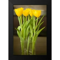 Millet, Karyn Crni moderni uokvireni muzej Art Print pod nazivom - Žuti tulipani
