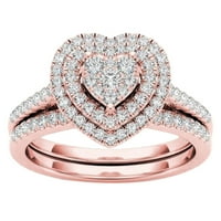 Botrong luksuzni elegantan modni srebrni nakit mladenki zircon dijamant elegantni vjenčani prsten Porodični