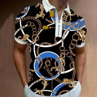 Amidoa Muška modna tiskana polo majica kratkih rukava Smiješni grafički tees TOP Ležerni casual izlaska