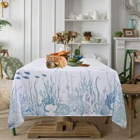 Nautički primorski stol, krpa, coral školjka ukrasni stolnjak, tematska okeana morska vodootporna stola