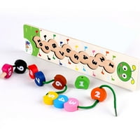 Drvene traice perle za mališane, dječje fine motoričke vještine Montessori igračke za godinu starih