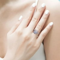 DEngmore prsten dame modni prsten bijeli okrugli dijamantski vjenčani prsten poklon prsten