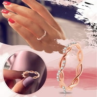 Prstenje nakita Žene Ring Rhinestone Vjenčanje Je nakit Prstenje veličine 5- Legura poklon pribor za