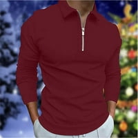 Muškarci Ležerne prilike pulover u boji Redovni fit patentni zatvarač sa zatvaračem Bluza s dugim rukavima