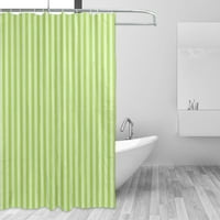 Vodootporna za zavjese za tuširanje, klasična zelena traka za tuširanje sa kukama, dom dekor kupaonice