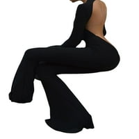 Jumpsuits za ženska noga za bagere bez leđa rastegnuti bodycon joga hlače casual clubske odježe