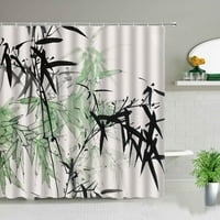 Bambusovanje mastila u kupaonici tuš za zavjese od poliesterskih tkanine zasloni za kadu dekor vodootporno