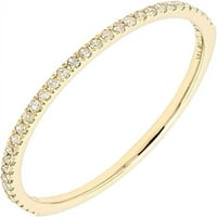 Jewelmore Carat 10k Rose Gold Okrugli bijeli dijamantski dame Dahany Golvery Wedding Spacking Ring