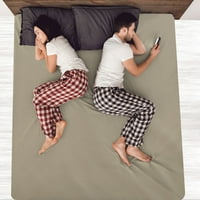 PiccoCasa 110gsm četkani mikrovlakač madraca za zaštitni krevet za zaštitni krevet Khaki Twin