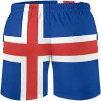 Muška kupaonica na Islandu-republiku-zastava Brzo suho kupalište casual kupaćim kostima Cool Swim Shorts