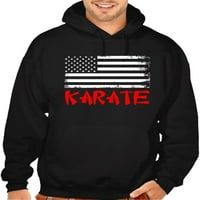Muška karatea Američka zastava TV Black pulover Duks duksev mali crni