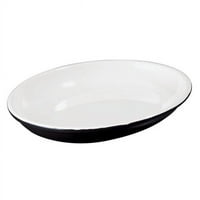 Paderno svjetska kuhinja 49650- crno-bijela melamine ovalno jelo - 7 8, l 19. W 13. H 1. 125
