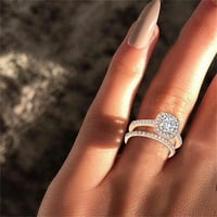 Yubnlvae prstenovi nakit poklon veličine prstenje Prstenje parovi Rhinestone prsten legure žene muškarci