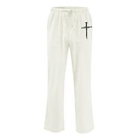 Stamzod znojne hlače za muškarce odobrenje moda harajuku hlače čvrsti elastični pojas džep pamučne i