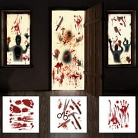 Naljepnice za krv Noć vještica uklanjaju lako krv Palm Print Halloween prozorski posteri izvrsne izraze