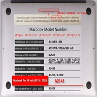 Kaishek Kompatibilan MacBook Pro 16 Slučaj - rel. Model A2141, plastični poklopac tvrdog školjka, serija