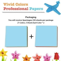 Šarene listove Origami Paper Craft Kit - dvostrana boja, kvadratni papir, plahte, idealna umjetnost