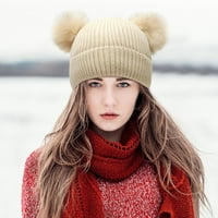 Ženske zimske beske šešire odvojiva lopta slatka kapa topli mekani kaput kabela sa ušima muški modni