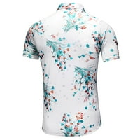 Havajske majice za muškarce kratki rukav Regularni meni cvjetni majica ljeto gumb dolje na plaži
