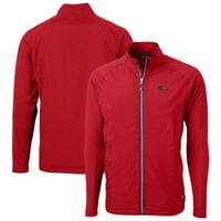 Muški rezač i buck crveni Denver Broncos Big & Vill Adapt Eco Knit hibridni reciklirani puni zip jaknu
