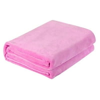 Pompotops ružičasti babe, super mekana topla čvrsta topla mikro plišana runa pokrivača rupe rusne kaučem