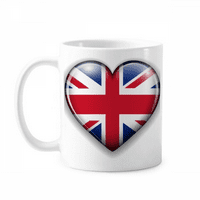 Union Jack Board u obliku srca u Velikoj Britaniji zastava zastava Pottery Cerac kafe Porcelanski čas