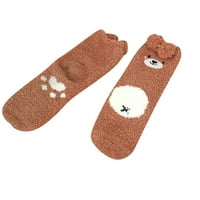 Yinguo par ženskih ležernih životinja print pamuk uzorak dame čarape cijevi udobne čarape