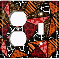 METALNOG STRAŽIVANJE ploče za preklopno pokrivač šarenog safari afričke plemenske umjetničke pločice
