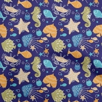 Onuone pamučna kambrska mornarica Plava tkanina Plaža DIY odjeća za pretežavanje tkanine Ispis tkanina