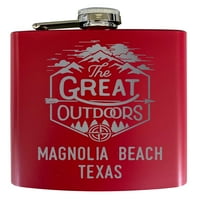 Plaža Magnolia Texas Laser Graved Istražite otvoreni suvenir oz Oz nehrđajući čelik oz