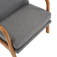 Accent stolica Moderna posteljina Tapacirana salon salona sa čvrstim drvenim okvirom i jastukom udobnim