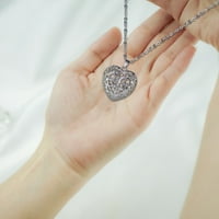 Rezbareni privjesak uzorak klavikula srca modni modni lanac srce šuplje srebrne breskve Ogrlice i privjesci