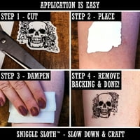 Domine Game Tile Vodootporna privremena tetovaža Set lažne umjetničke kolekcije - crno