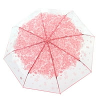 Clear Bubble Kišobran Dome Kišobran Cherry cvet simpatična ženska dugačka ručka prozirni kišobran sklopivi